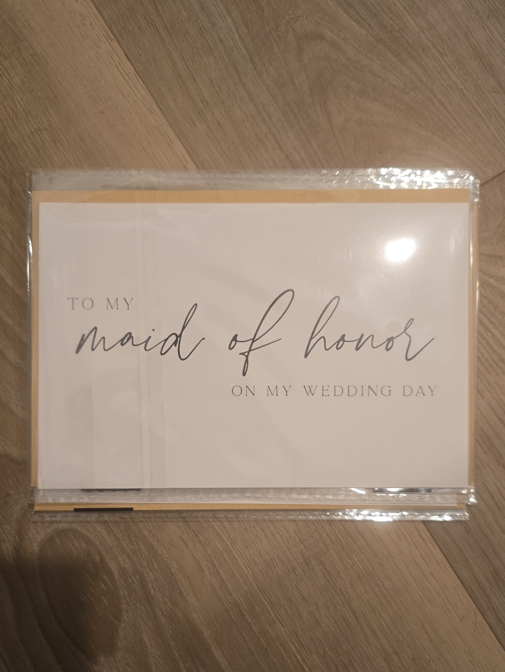 Maid of Honor Wedding Card